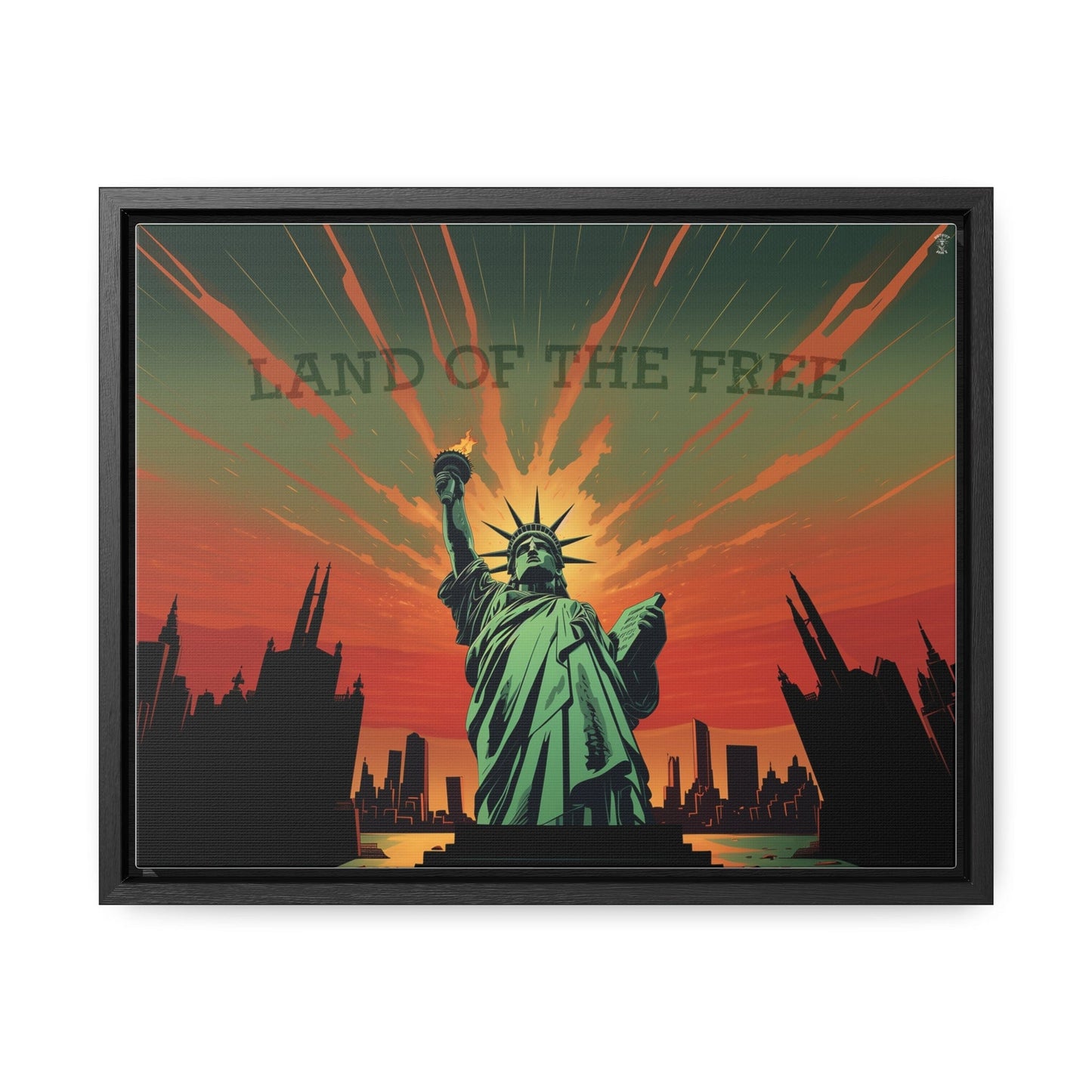 Land of the Free Framed Gallery Canvas Wrap