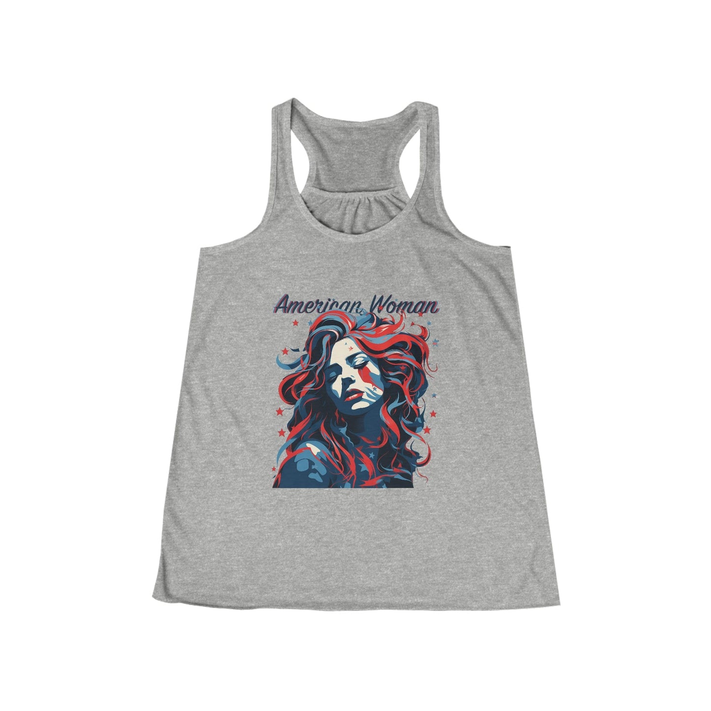 American Woman Flowy Racerback Tank