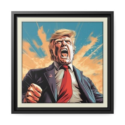 Trump Unleashed Matte Canvas, Black Frame