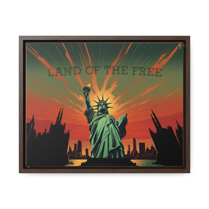 Land of the Free Framed Gallery Canvas Wrap