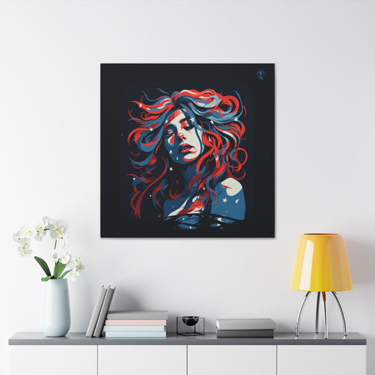 American Woman Framed Canvas Gallery Wraps