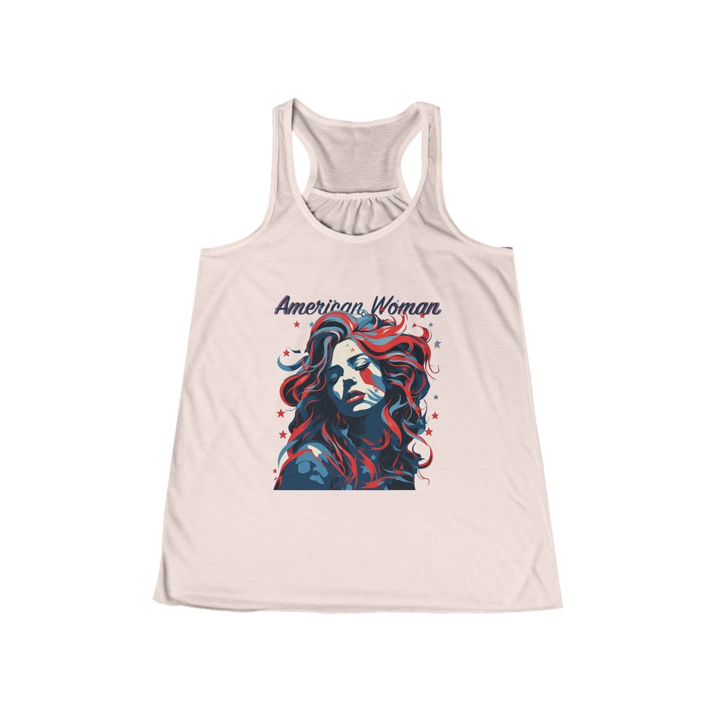 American Woman  Flowy Racerback Tank