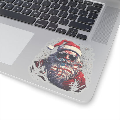 Patriotic Santa Kiss-Cut Stickers