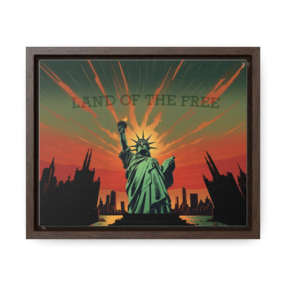 Land of the Free Framed Gallery Canvas Wrap