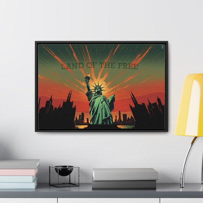 Land of the Free Framed Gallery Canvas Wrap