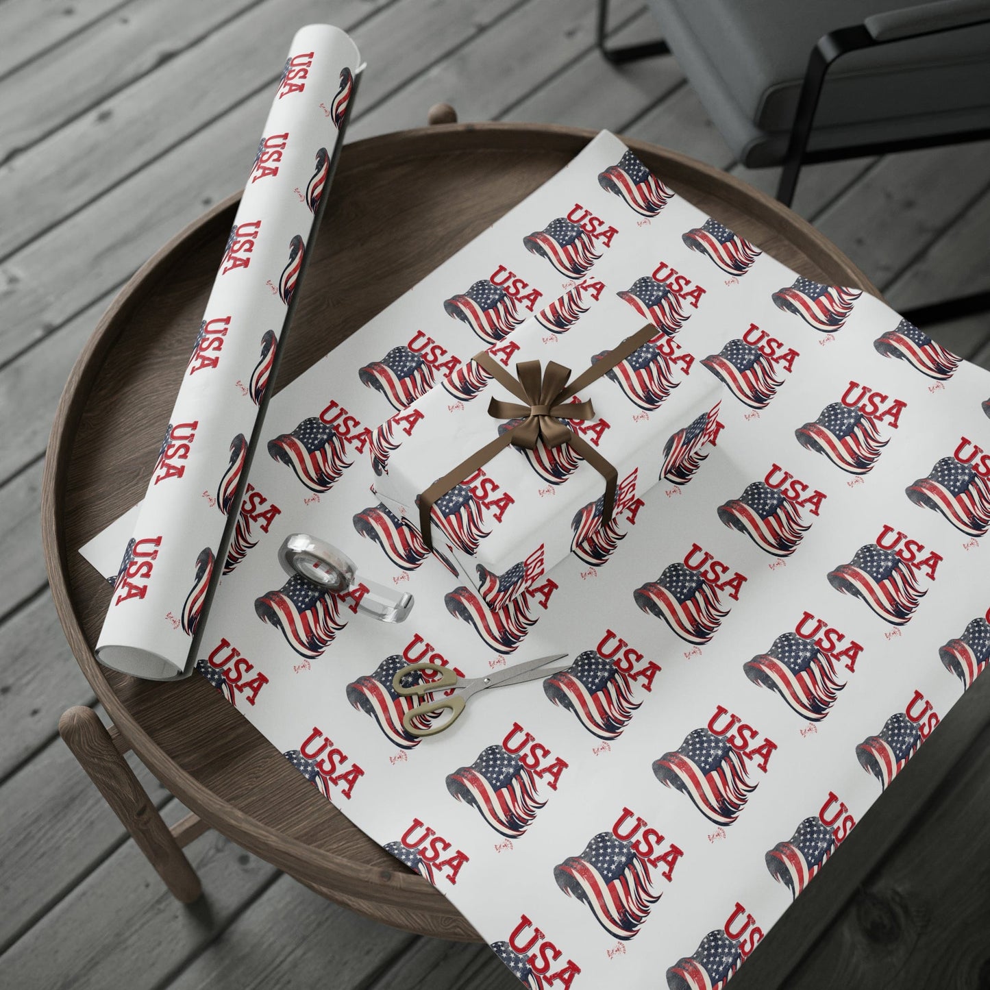 American Flag USA Wrapping Paper