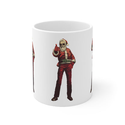 Santa Thumbs Up Ceramic Mug 11oz