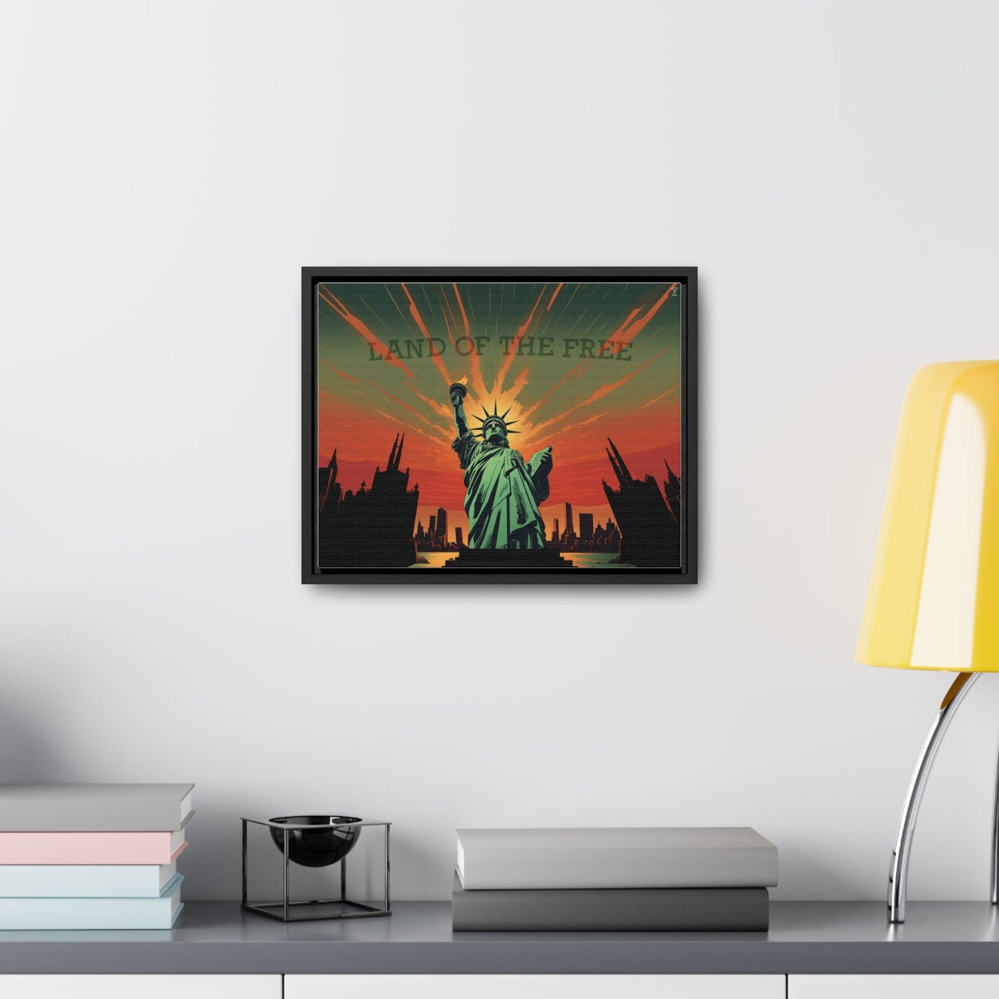 Land of the Free Framed Gallery Canvas Wrap