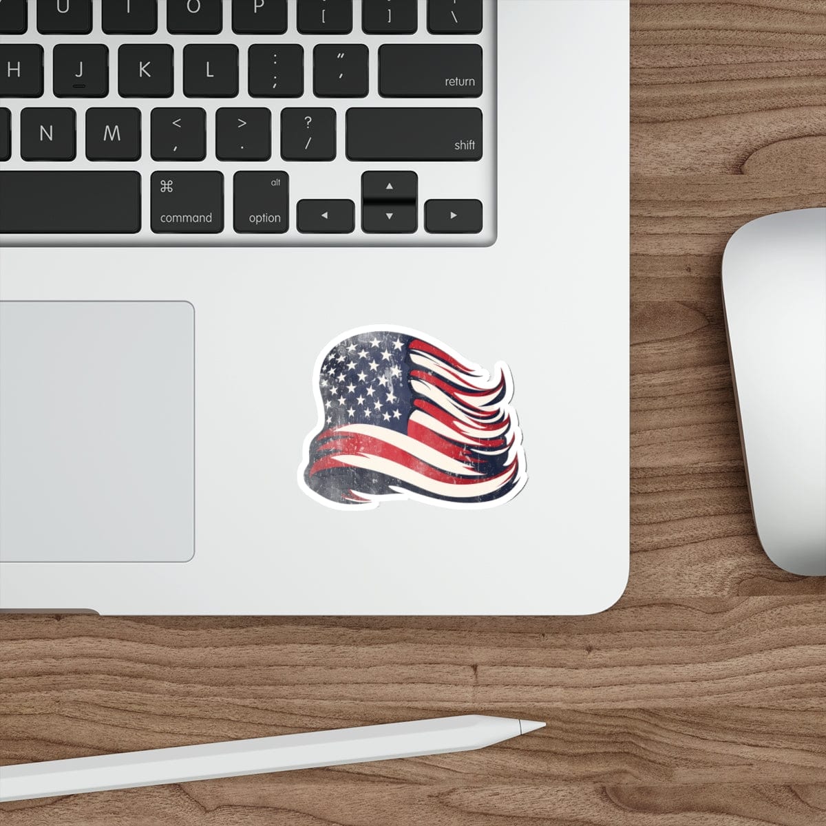 USA American Flag Distressed Vinyl-Cut Stickers - 4 Sizes