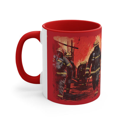 Firefighter Two-Tone Accent Coffee Mug 11oz