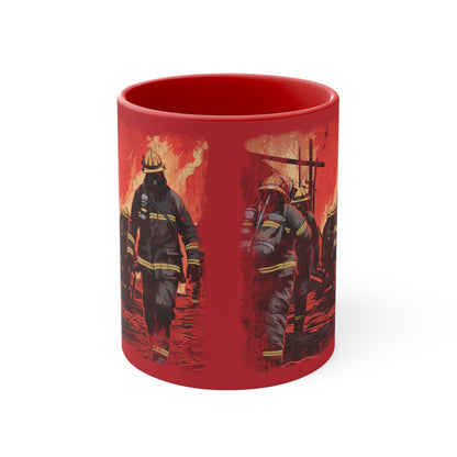 Firefighter Two-Tone Accent Coffee Mug 11oz