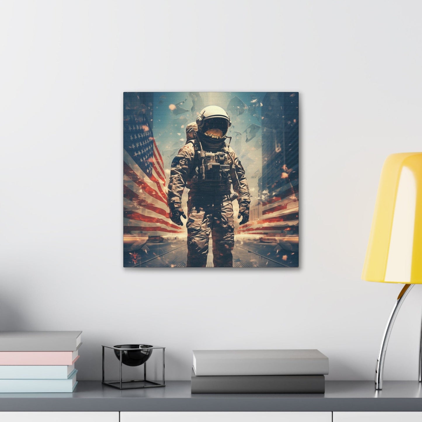 Astronaut in the City Canvas Gallery Wraps