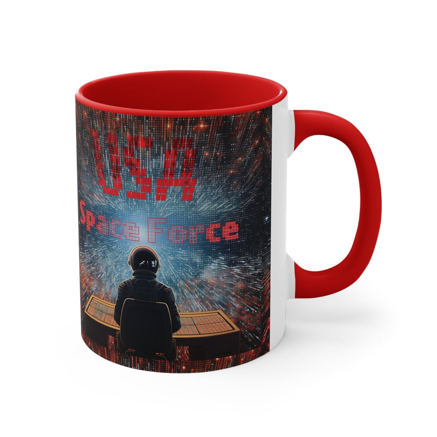 Space Force Help Desk Two-Tone Accent Coffee Mug 11oz