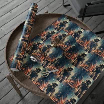 Astronaut in the City Wrapping Paper - 3 Sizes