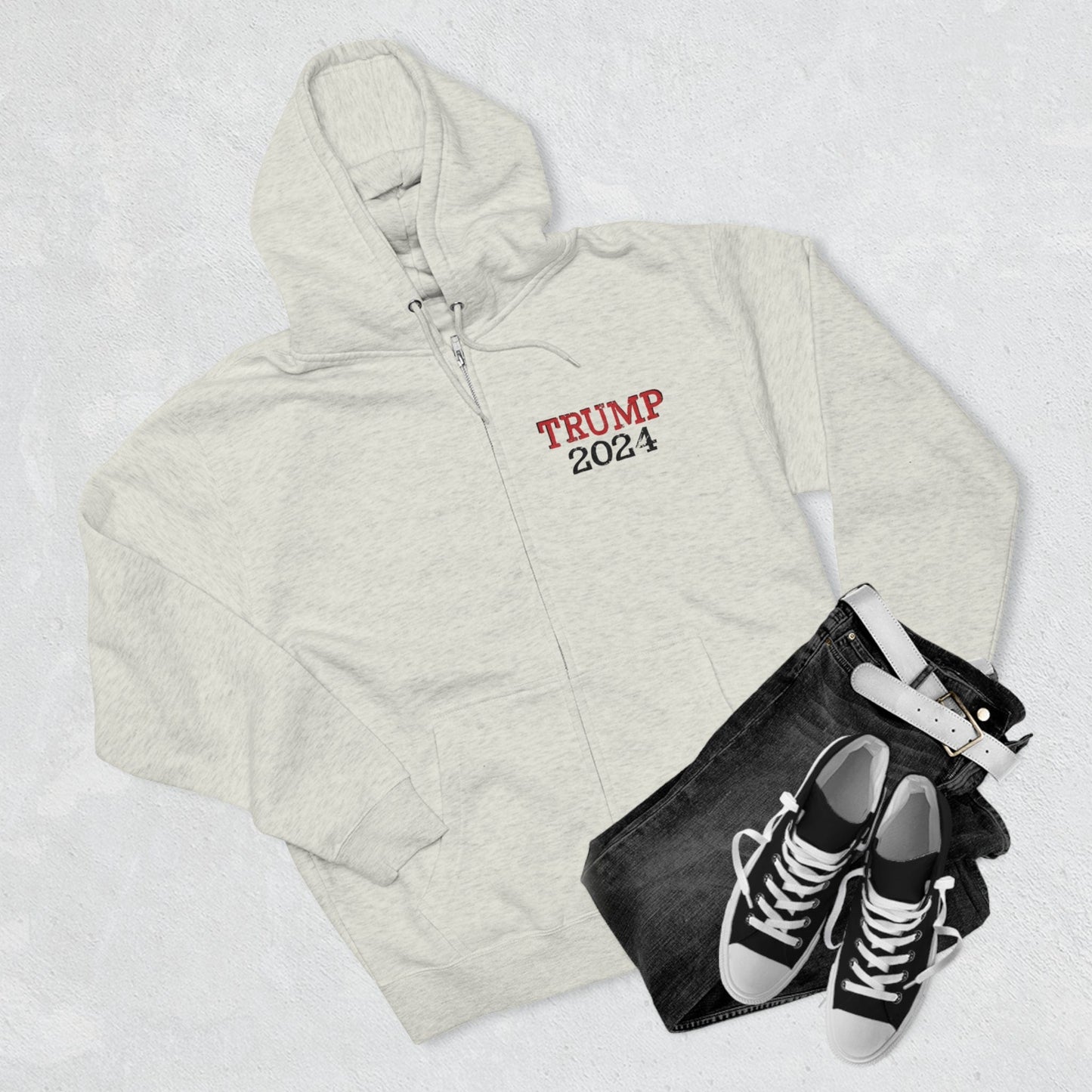 Unapologetically MAGA - Trump 2024 Zip-Up Hoodie