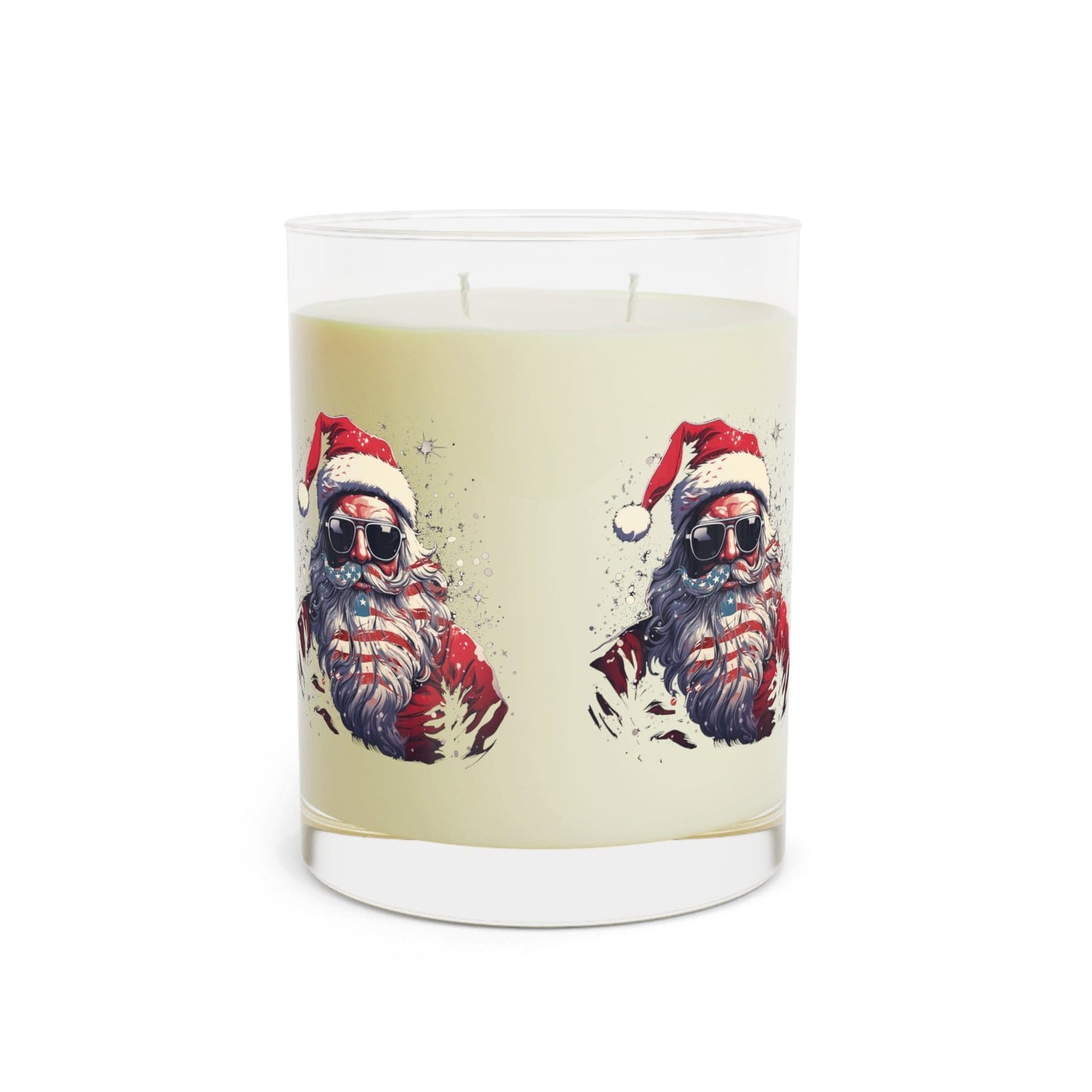 Patriotic Santa Premium Scented Candle - Full Glass, 11oz