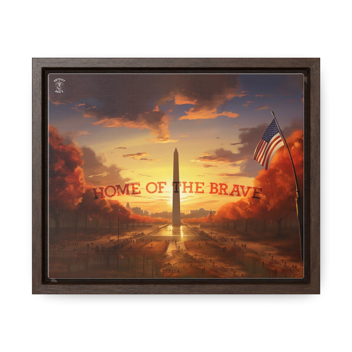 Home of the Brave Framed Gallery Canvas Wrap