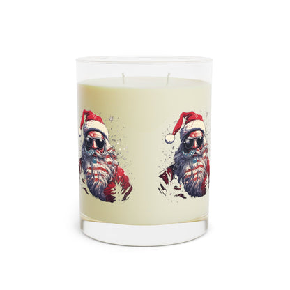 Patriotic Santa Premium Scented Candle - Full Glass, 11oz