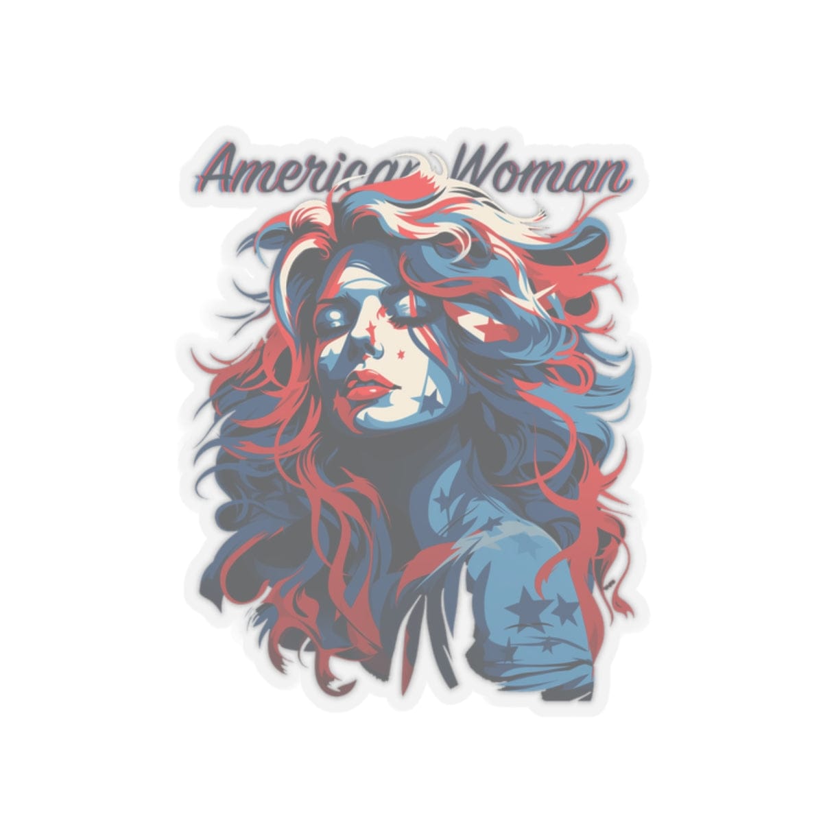 American Woman Kiss-Cut Stickers - Various Sizes