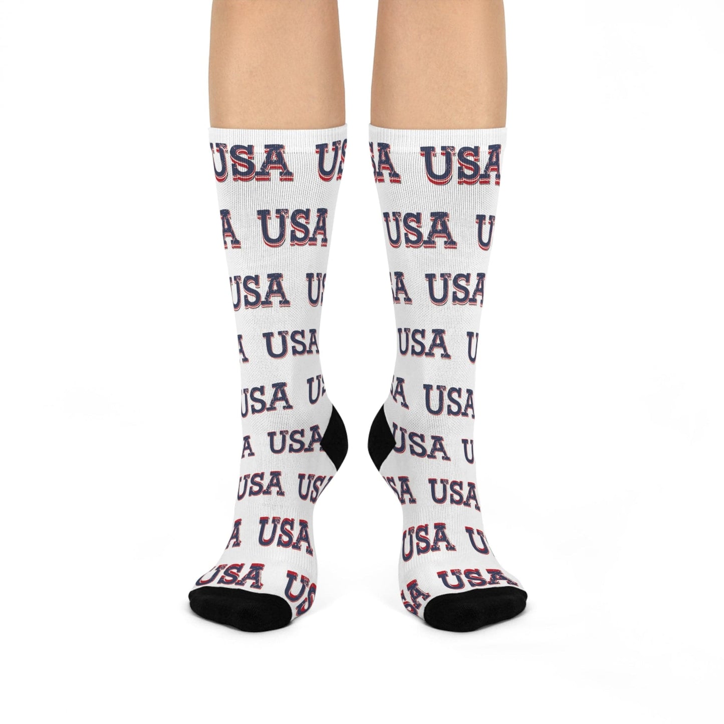 USA Logo Cushioned Crew Socks