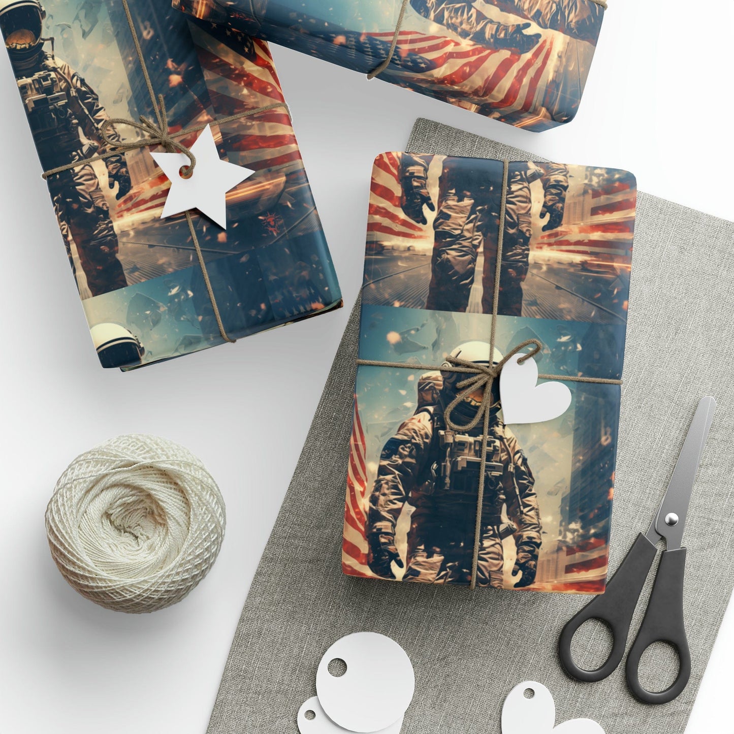 Astronaut in the City Wrapping Paper - 3 Sizes