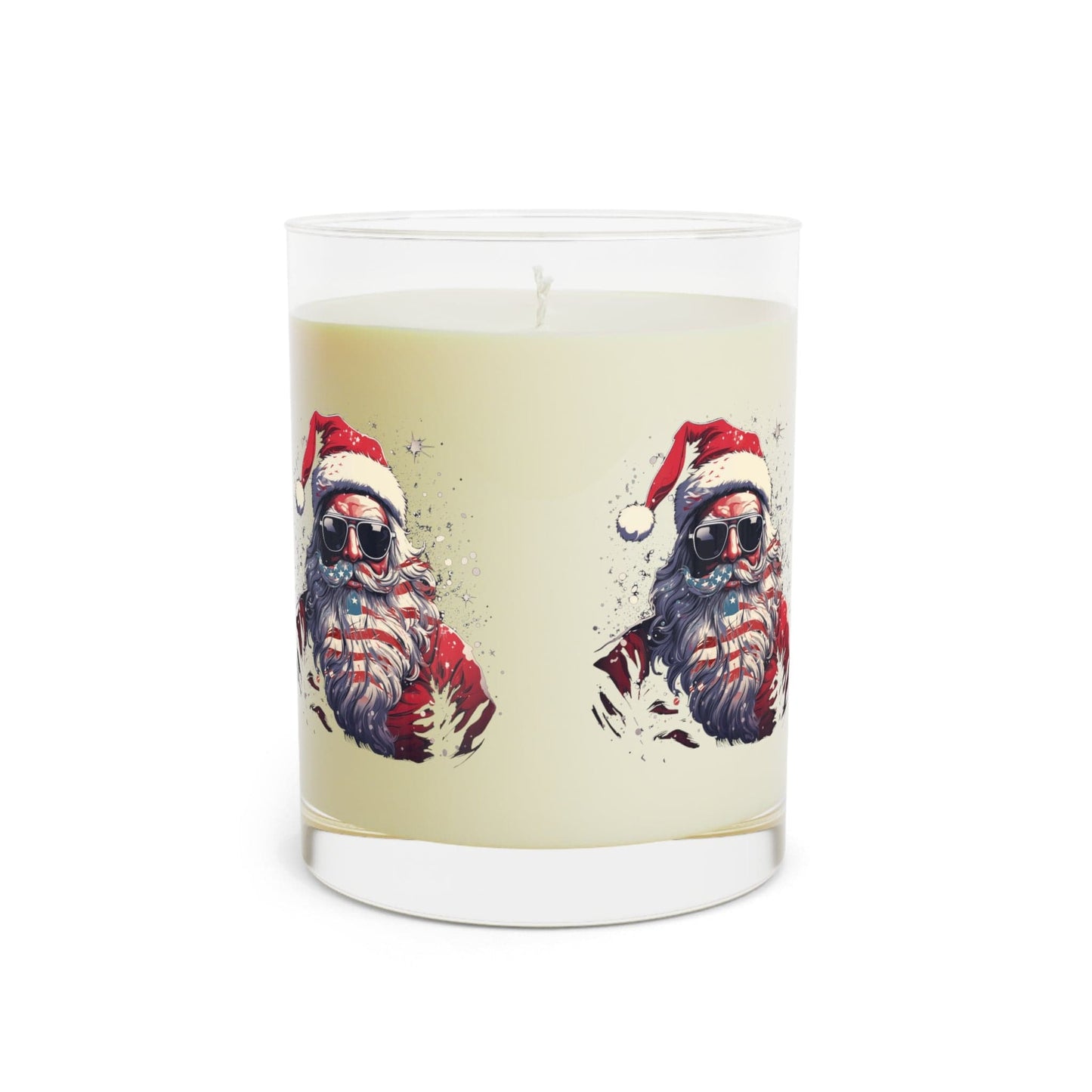 Patriotic Santa Premium Scented Candle - Full Glass, 11oz