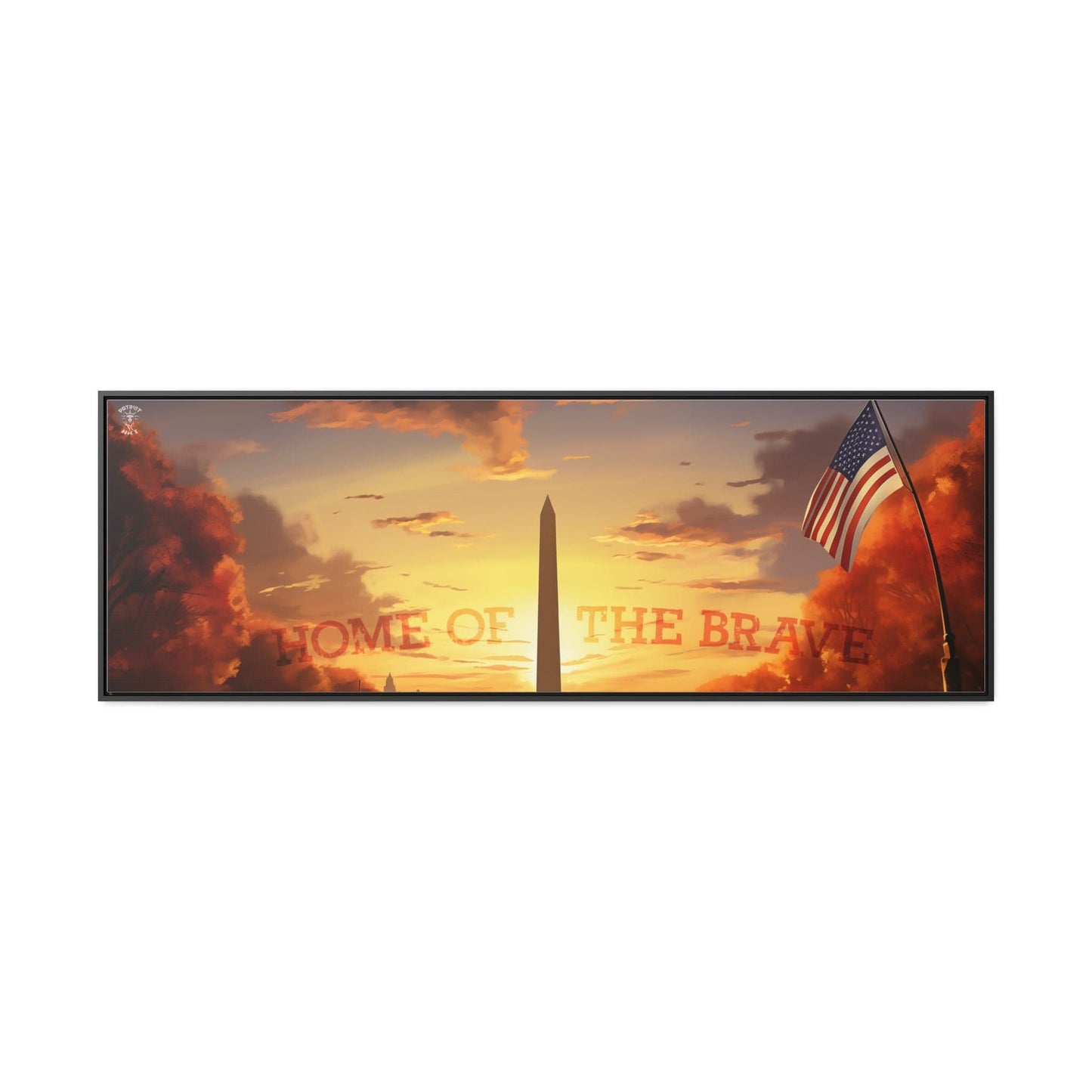 Home of the Brave Framed Gallery Canvas Wrap