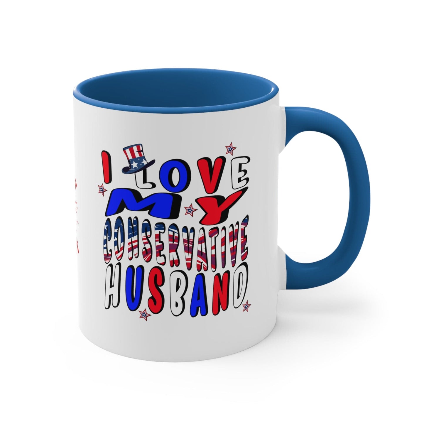 I Love My Conservative Husband Accent Coffee Mug 11oz