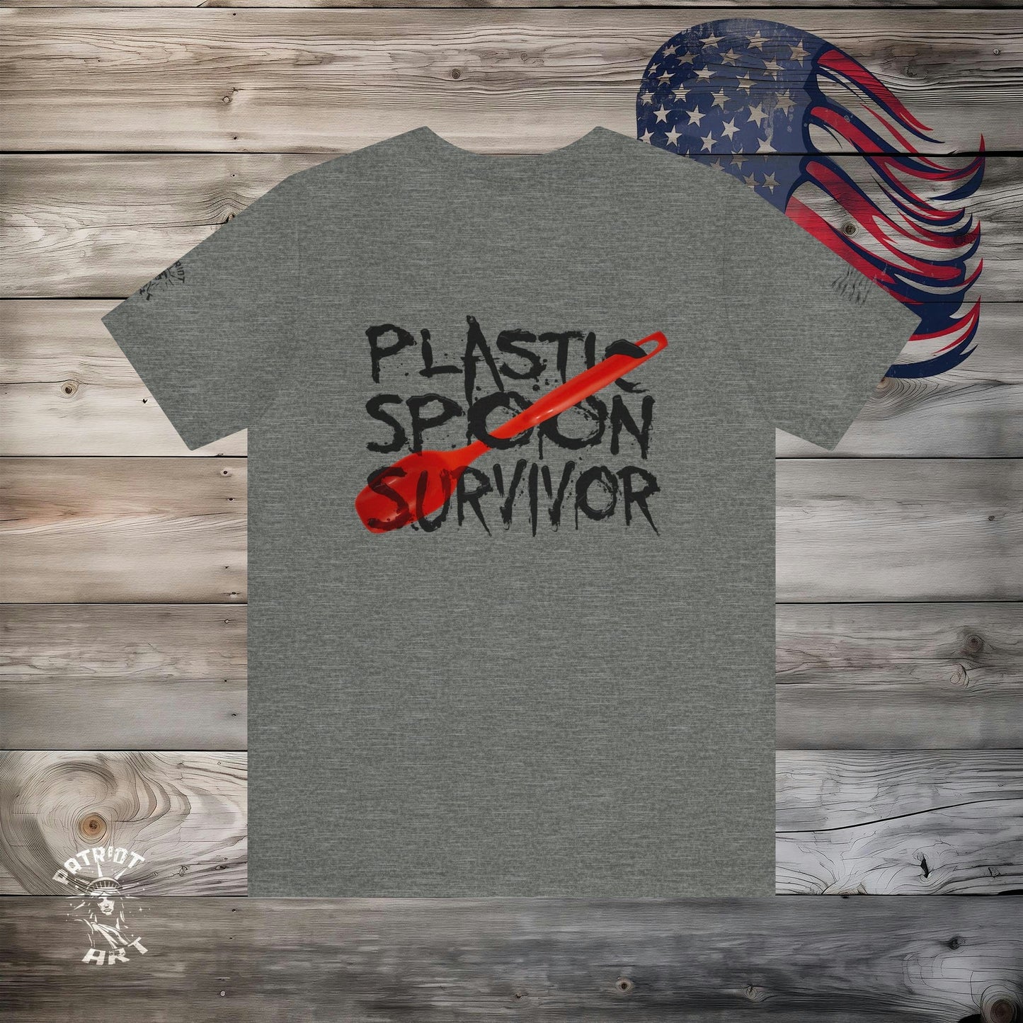 Plastic Spoon Survivors T-Shirt - Small Front Design