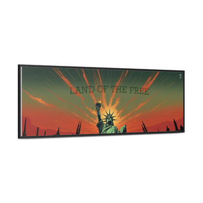 Land of the Free Framed Gallery Canvas Wrap