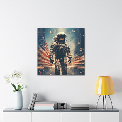 Astronaut in the City Canvas Gallery Wraps