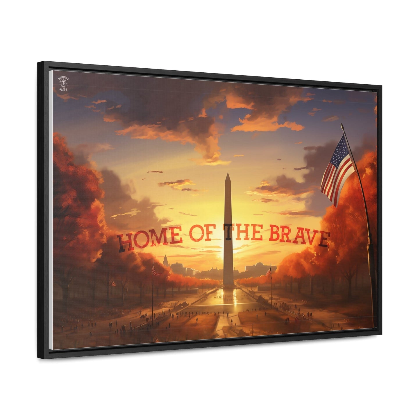 Home of the Brave Framed Gallery Canvas Wrap