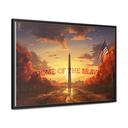 Home of the Brave Framed Gallery Canvas Wrap