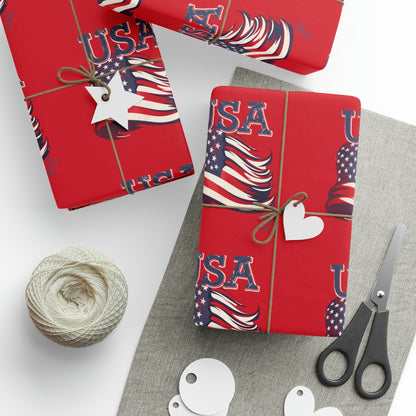 American Flag USA Wrapping Paper