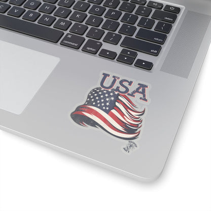 USA American Flag Distressed Kiss-Cut Stickers