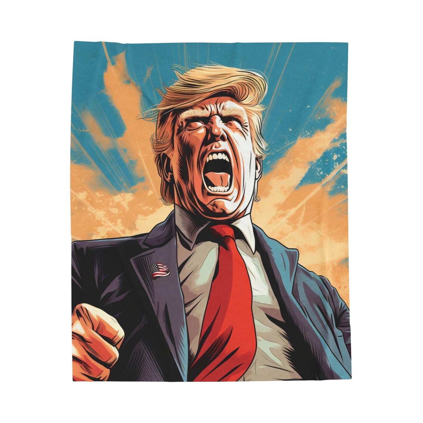 Trump Unleashed Velveteen Plush Blanket