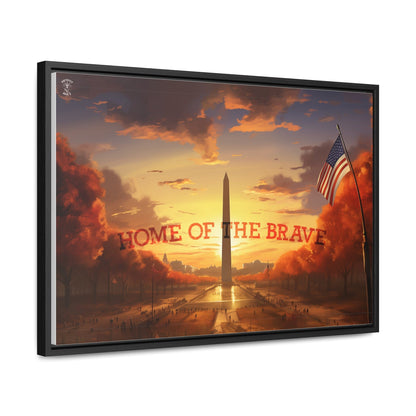 Home of the Brave Framed Gallery Canvas Wrap