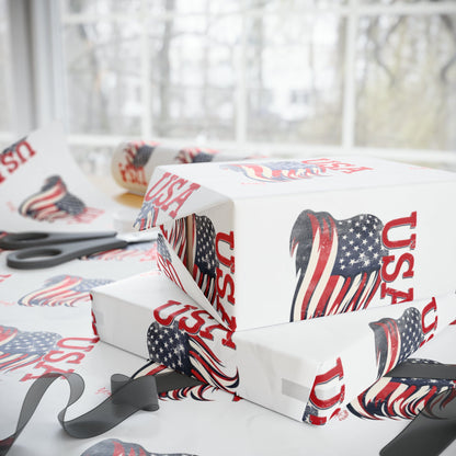 American Flag USA Wrapping Paper