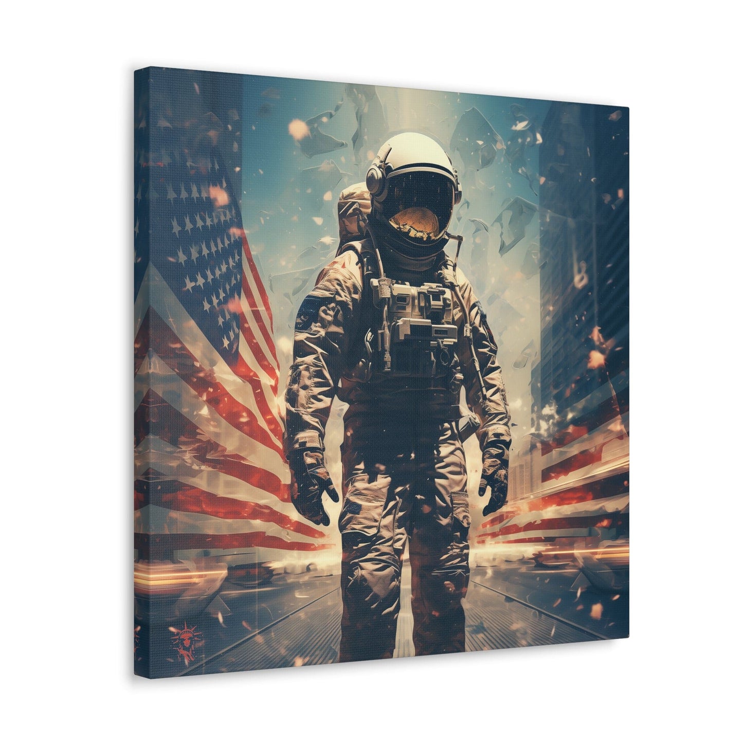 Astronaut in the City Canvas Gallery Wraps