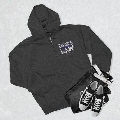 Enforce The Law Full Zip Hooded Sweatshirt