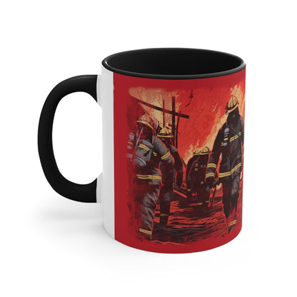 Firefighter Two-Tone Accent Coffee Mug 11oz