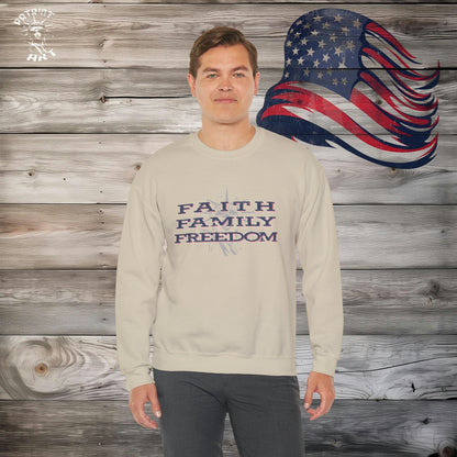 Faith Family and Freedom Crewneck Sweatshirt