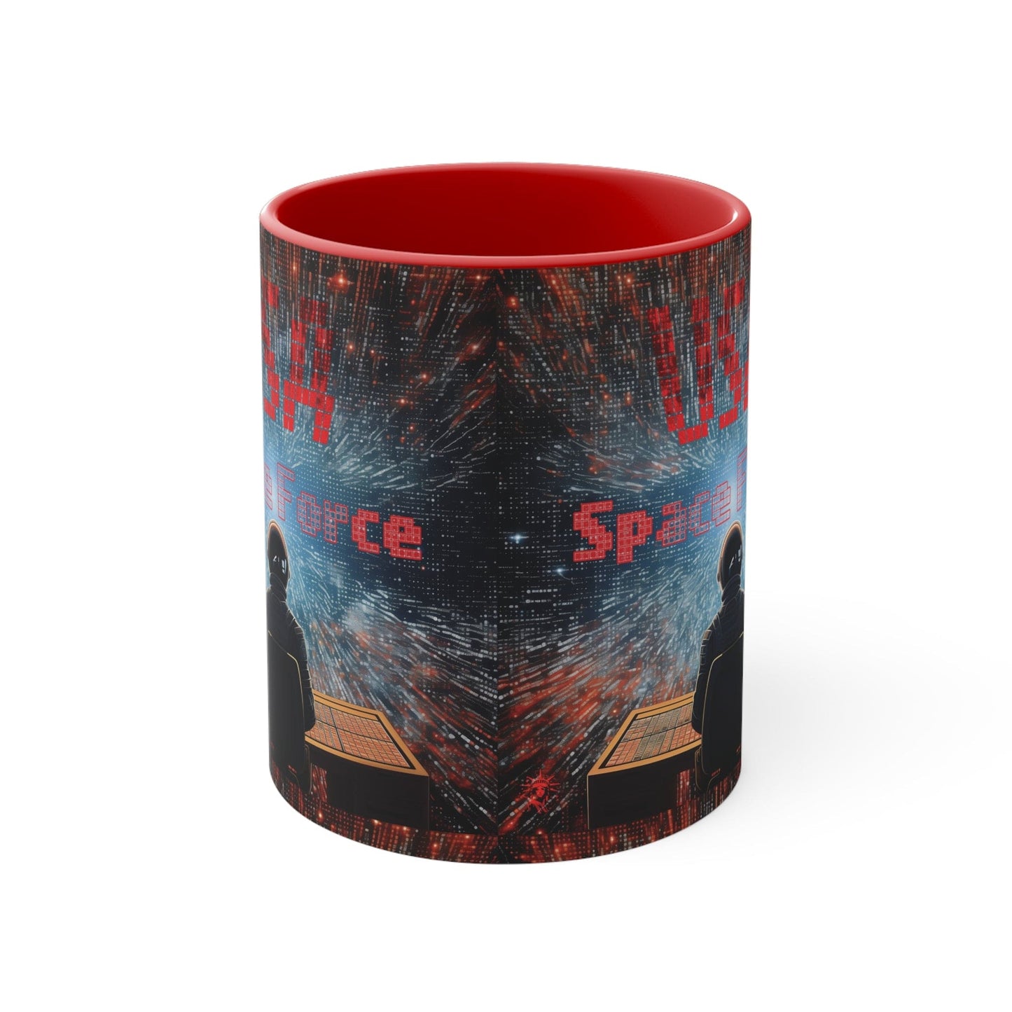 Space Force Help Desk Two-Tone Accent Coffee Mug 11oz