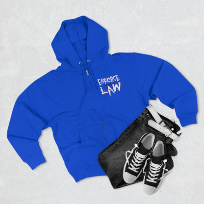 Enforce The Law Full Zip Hooded Sweatshirt