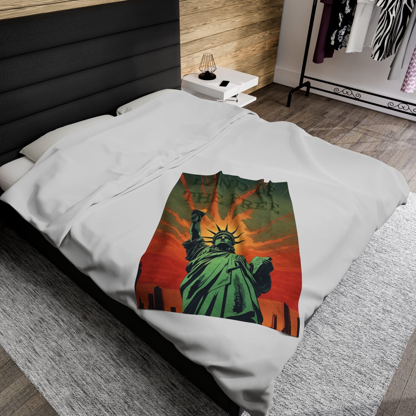 Land of the Free Velveteen Plush Blanket