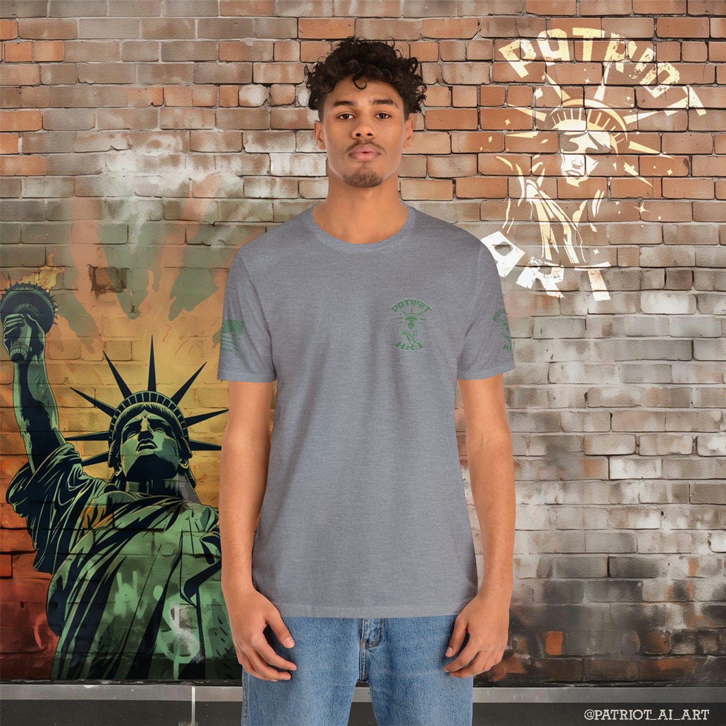 Patriot Art Army Green Stacked Logo T-Shirt