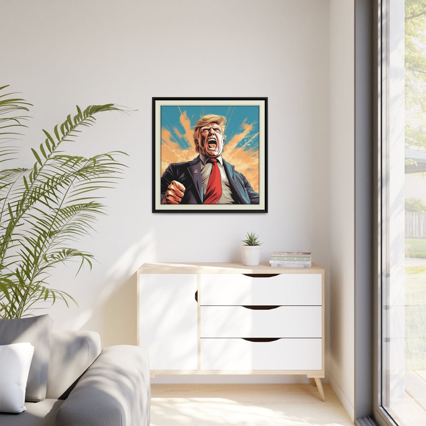 Trump Unleashed Matte Canvas, Black Frame