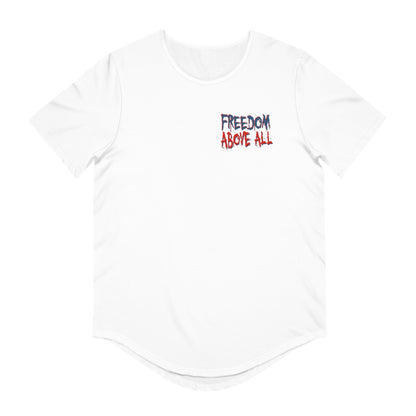 Freedom Above All Jersey Curved Hem Tee