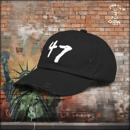 47 Distressed Cap