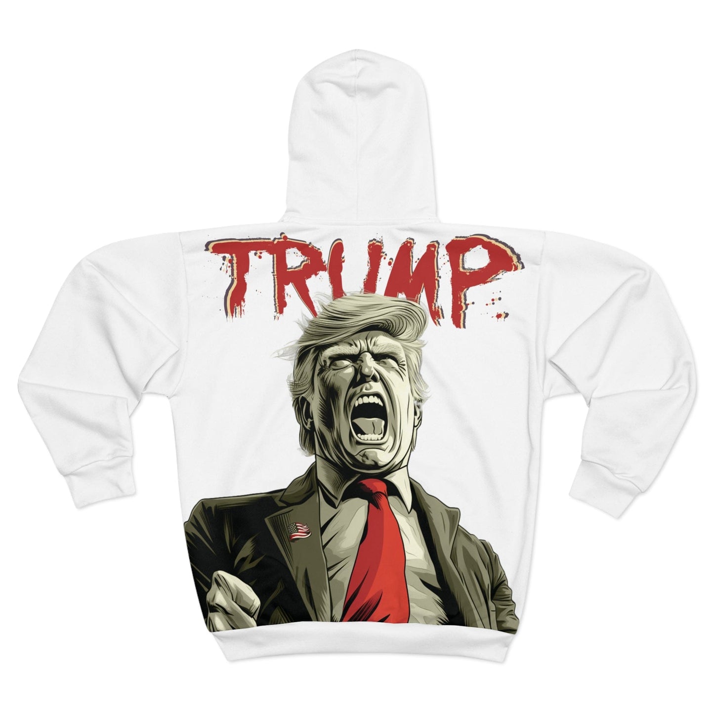 Trump 2024 Unleashed Monochrome Full-Zip Hoodie - LIMITED EDITION